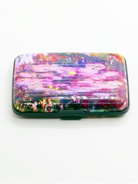 Water Lilies Print Credit Card Wallet